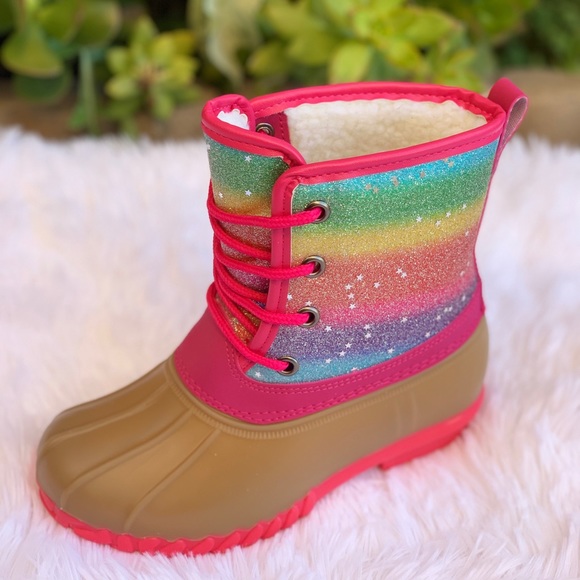 rainbow toddler boots